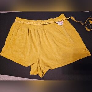 Aerie Women's Athletic Shorts in Mustard Yellow
